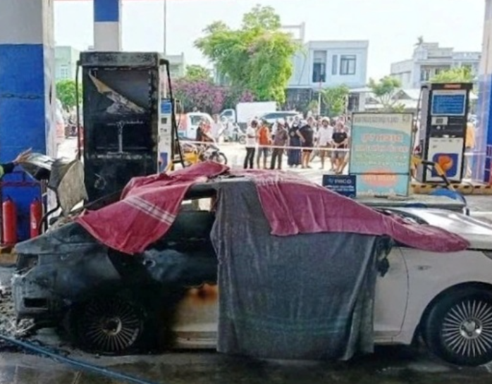Đã rõ lý do tạm giữ tài xế và chủ xe vụ cháy ô tô ở cây xăng tại Đà Nẵng: Có nguy cơ bị xử lý hình sự?
